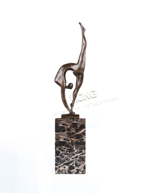 鸿鑫雕塑铜欧式抽象女子体操摆件