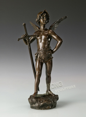 鸿鑫雕塑黄铜欧式人物装饰品摆件