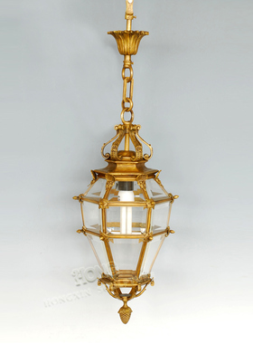 鸿鑫雕塑黄铜欧式客厅工艺灯摆件