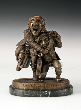 铜雕塑老来乐EP422欧式人物工艺装饰品酒店客厅书房家居桌面摆件