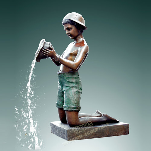 喷泉大型欧式风人物别墅落地摆件