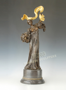 工艺品客厅摆件鸿鑫雕塑黄铜欧式