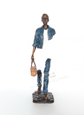 鸿鑫雕塑黄铜欧式创意人物摆件