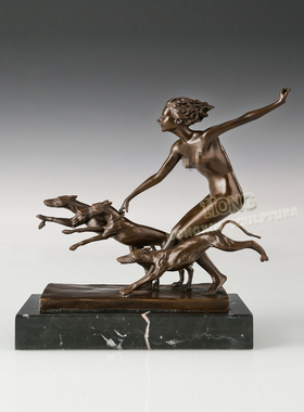 丹安娜摆件鸿鑫雕塑黄铜欧式人物