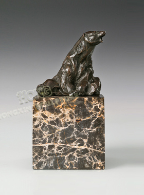 鸿鑫雕塑黄铜新中式饰品动物摆件