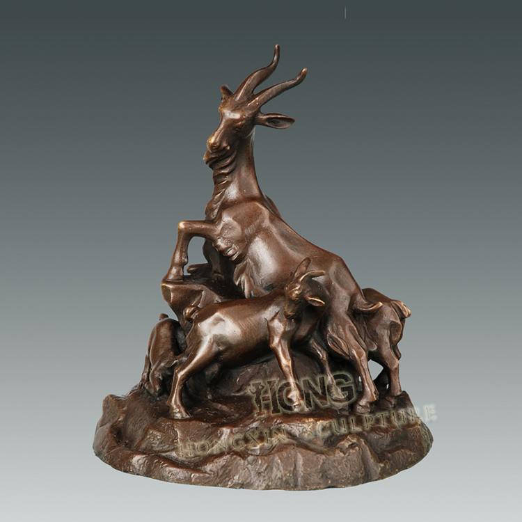 铜雕五羊开泰al405408中式工艺品广州旅游纪念品书房客厅桌面摆件