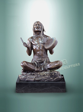 鸿鑫雕塑黄铜欧式人物装饰品摆件