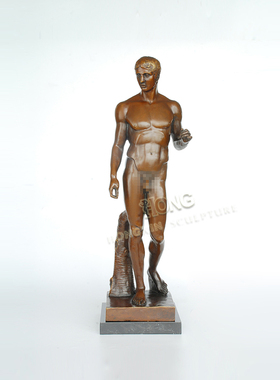 鸿鑫雕塑黄铜欧式战神阿瑞斯摆件
