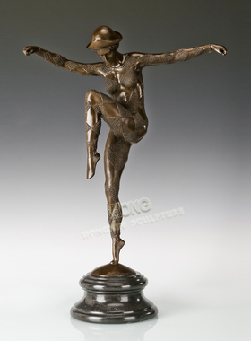 铜雕塑舞蹈少女EP157欧式人物工艺饰品酒店客厅书房家居桌面摆件
