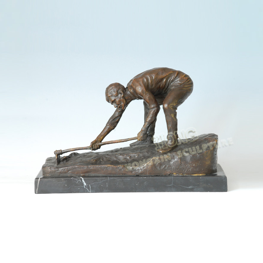 铜雕塑锄地EP379欧式人物工艺品酒店电视柜客厅书房家居桌面摆件,家居饰品,装饰摆件,淘宝优惠券,粉丝福利购,淘宝优惠卷