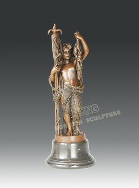 鸿鑫雕塑黄铜欧式人物装饰品摆件