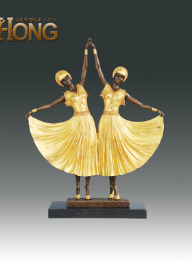 艺术品客厅家饰鸿鑫雕塑黄铜欧式