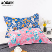 MOOMIN姆明休闲时光枕巾纯棉纱布卡通成人单人双人情侣枕巾一枚装