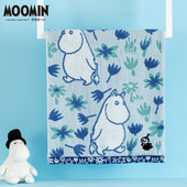 夕才儿美术馆 纯棉毛巾单面纱布全棉家用高级面巾 MOOMIN姆明正版