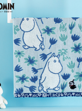 夕才儿美术馆 MOOMIN姆明正版 纯棉毛巾单面纱布全棉家用高级面巾