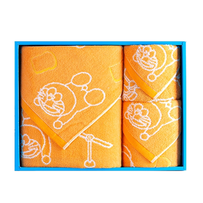 哆啦A梦正版毛巾浴巾三件套礼盒