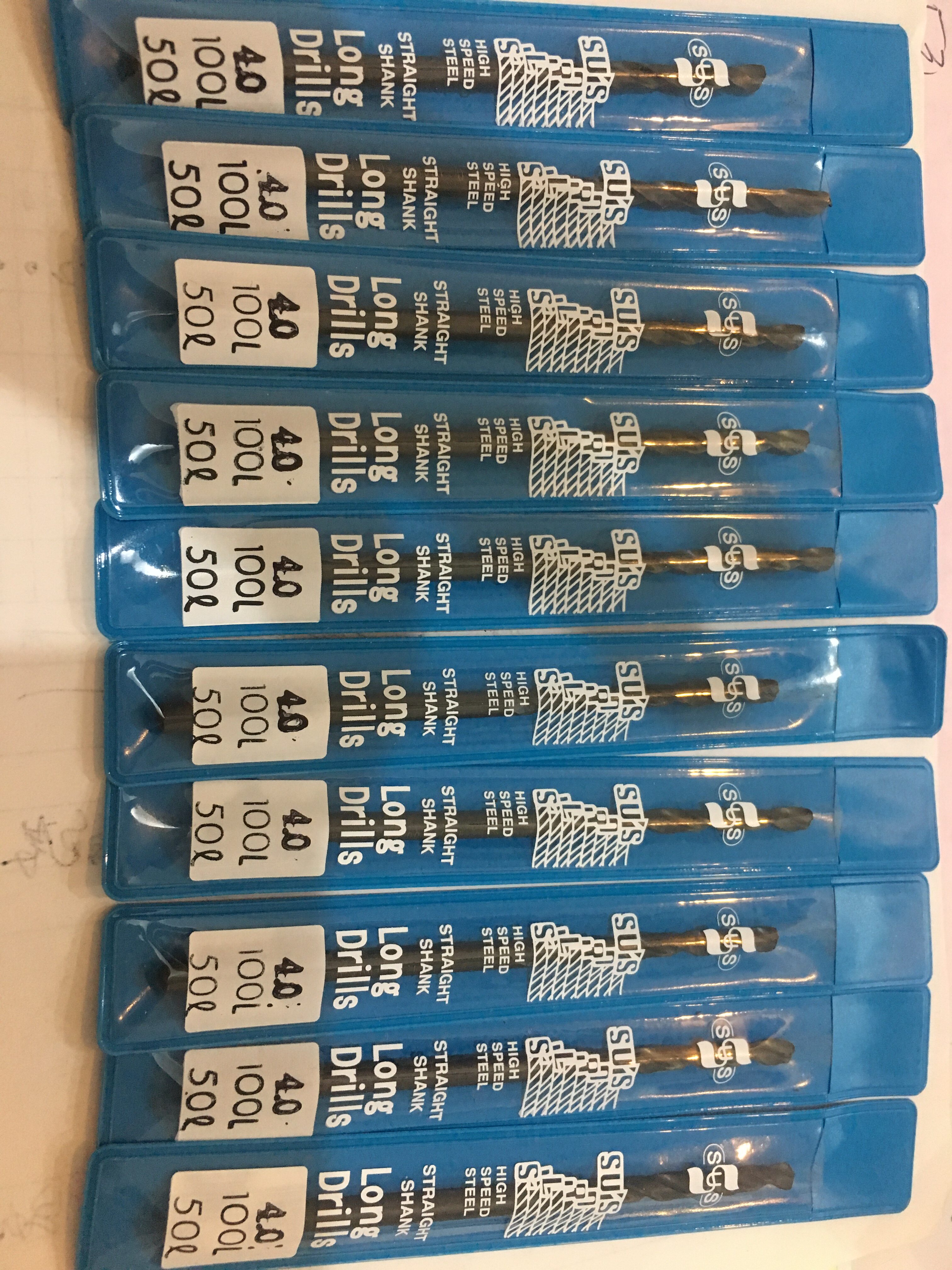 sus苏氏台湾加长钻头4.0*100l 高速钢进口加长直柄麻花钻头高硬度