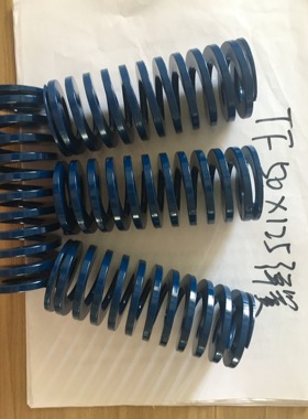 精品模具弹簧TL/SWL50*125日标高强度蓝色矩形扁压簧外径50长125L
