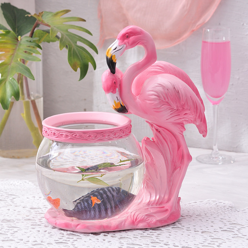 INS Flamingo Goldfish bowl Northern Europe Popular Jewelry originality Glass Hydroponics vase Home Furnishing a living room Entrance Decorationin the Home accessories , Decoration  category - from Buy2taobao.com to provide professional Taobao agent buy service