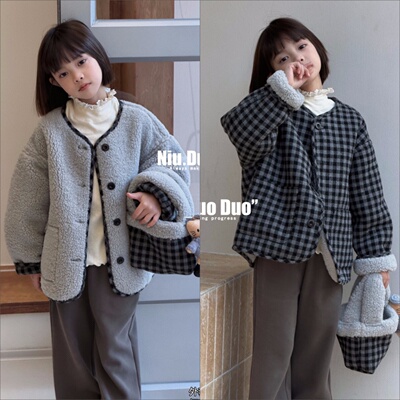 牛哆哆两面穿毛毛加厚上衣送包包