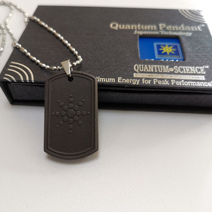 Quantum Pendant方形金属链太阳花吊坠火山石盒装卡片百搭饰品