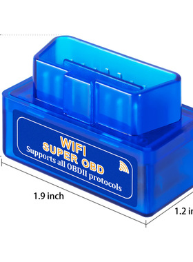 超级MINI迷你wifiELM327OBD2 汽车检测仪1.5蓝色PIC25K8