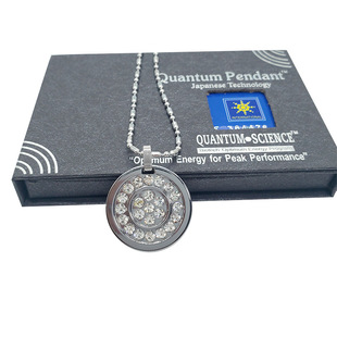 Quantum Pendant圆形方形心形金属框链带钻吊坠百搭饰品吊坠礼品