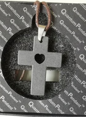QuantumPendant黑色棉绳十字架