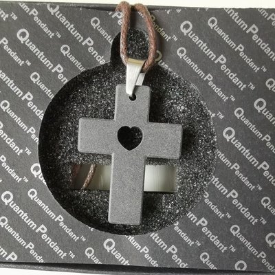 QuantumPendant黑色棉绳十字架