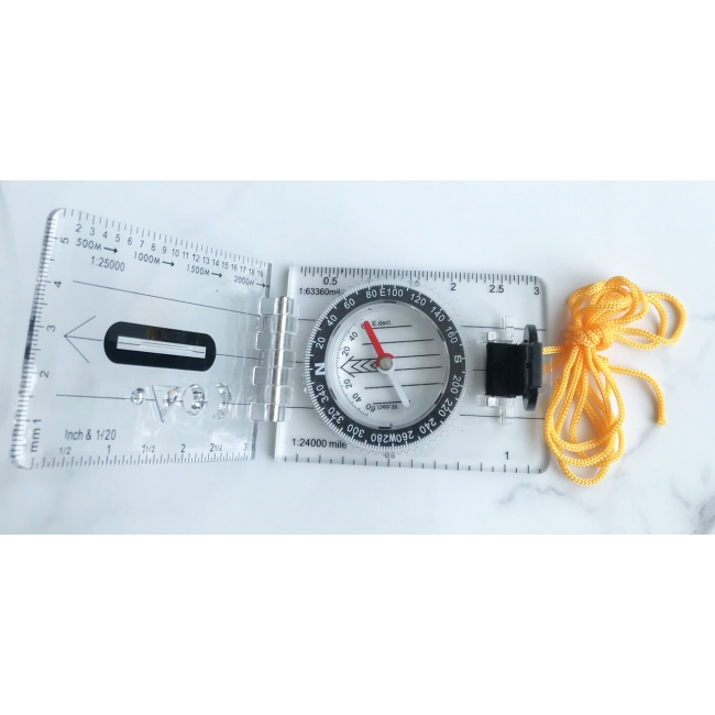 DC40-2透明亚克力比例尺指南针翻