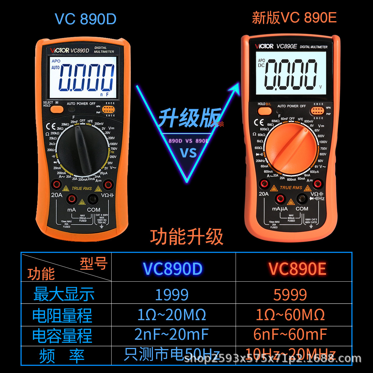 Victlr/胜利VC890E数字万用表万