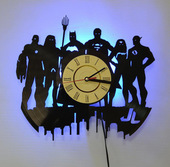 Wall Clock 创意复古怀旧 唱片挂钟Vinyl 正义联盟 时钟黑胶挂钟
