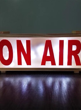 外贸爆款ON AIR创意照明实木灯箱led夜灯家居装饰灯箱气氛灯