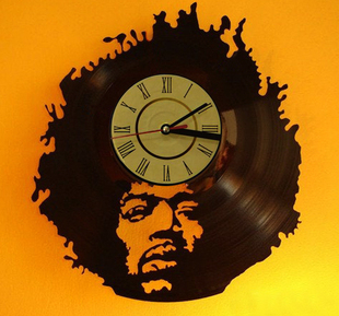 摇滚电吉他手吉米·亨德里克斯黑胶CD唱片挂钟夜灯遥控家居装饰