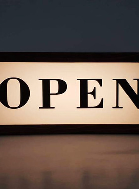 定做OPEN lightbox创意照明灯箱夜灯led桌灯家居气氛台灯广告灯箱