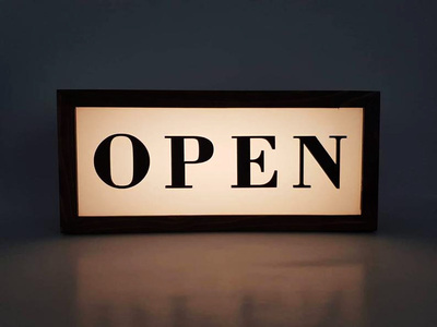 定做OPEN lightbox创意照明灯箱夜灯led桌灯家居气氛台灯广告灯箱