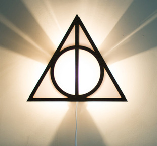 哈利波特Deathly Hallows wall sconce创意LED夜灯壁灯家饰lamp