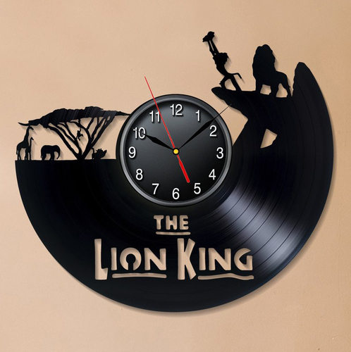 狮子王唱片挂钟Vinyl Wall Clock 创意复古怀旧Lion King黑胶挂钟