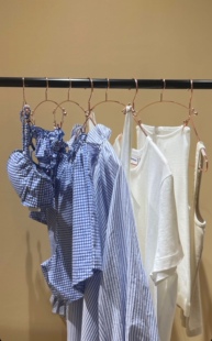 257 全棉格子无钢圈文胸 日本专柜 LANGELIQUE