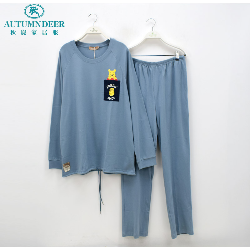 秋鹿简诗睡衣秋季新款男