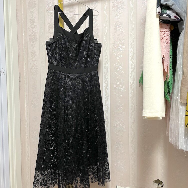 广州货 蕾丝吊带连衣裙中长裙修身网纱性感女士0801