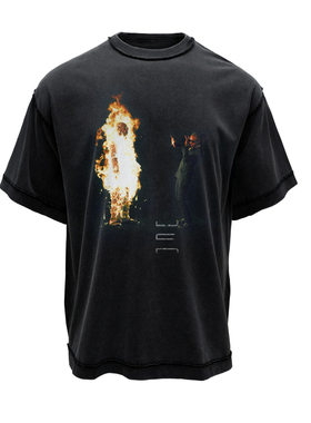 EVIL GAZER 复古水洗黑色vintage美式高街短袖T恤男Metro Boomin