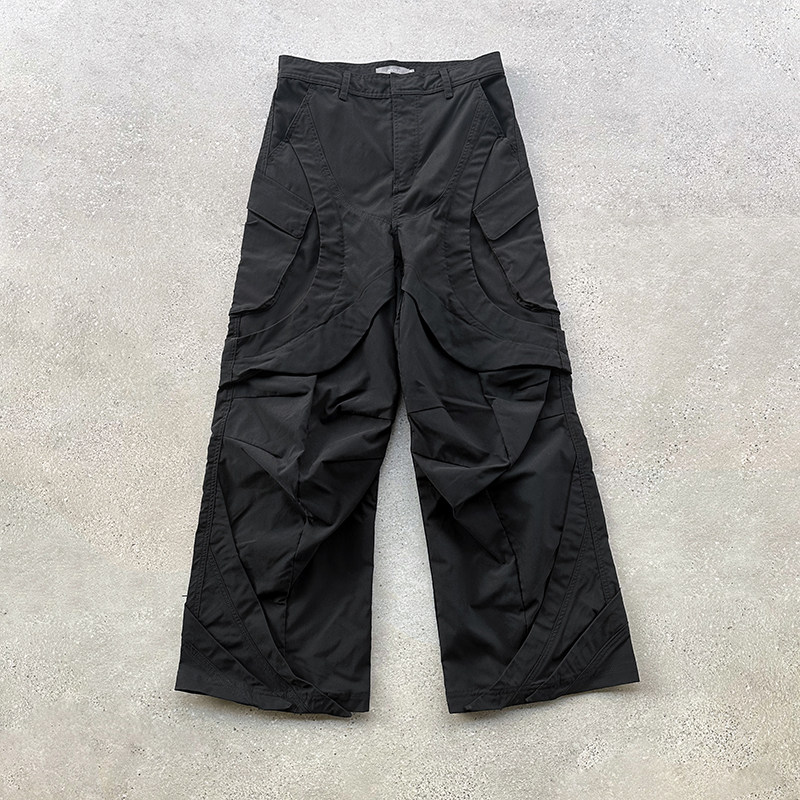 Invoid&times;EVI GAZER弯刀立体螺旋活页解构多口袋工装裤伞兵长裤