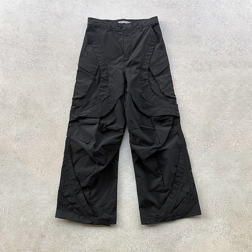 Invoid×EVI GAZER弯刀立体螺旋活页解构多口袋工装裤伞兵长裤