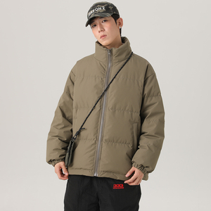 冬季新标90鸭绒中性潮牌阔版特氟龙暗格立领羽绒服绿色9170P240,男装羽绒服,星座1207