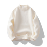 冬季保暖针织衫加厚仿貂绒毛衣圆领宽松毛衫纯色大码橘色M9038P35，男装针织衫/毛衣，星座1207