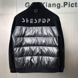 冬季高端金貂绒羽绒服拼接亮面90%白鸭商务立领外套Y9180P280，男装羽绒服，星座1207