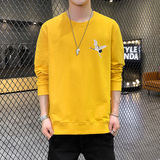 春季长袖棉卫衣男5XL国风刺绣飞鹤港风情侣大码宽松红9677P30，男装卫衣，星座1207