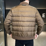 冬季简欧精神小伙夹克羽绒服90%白鸭衬衫领翻领厚外套卡Y9185P280，男装羽绒服，星座1207