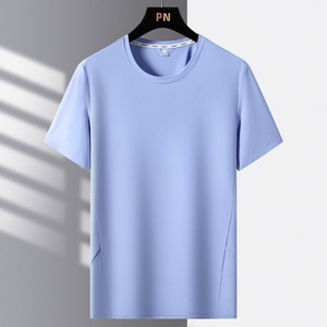 冲锋短袖T恤健身运动暴汗服晨练跑步冰丝速干户外登山藏青1508P34图片